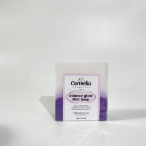 intense glow milk soap Carmelia Cosmetics